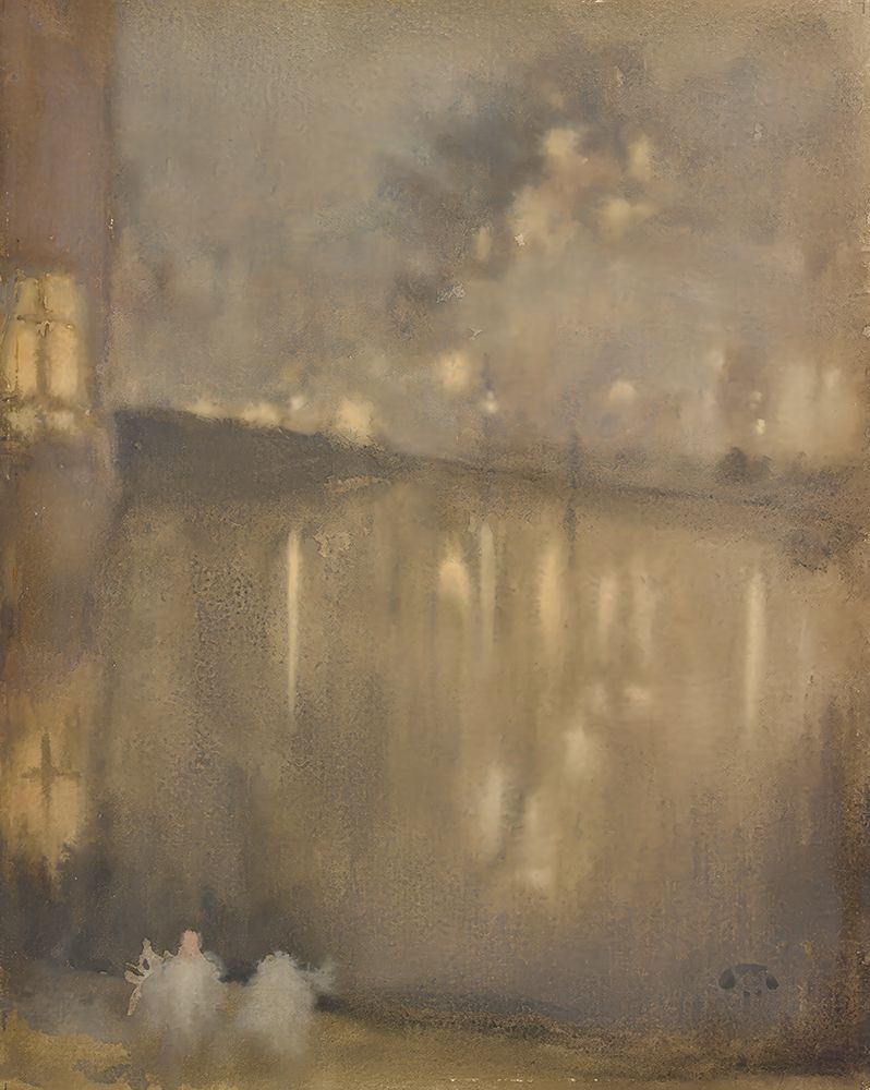 Nocturne, Grey and Gold Canal, Holland 1882 art print by James McNeill Whistler for $57.95 CAD