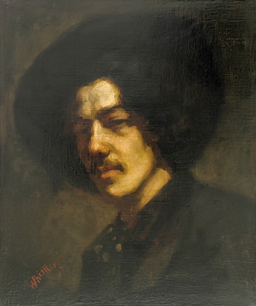Portrait of Whistler with a Hat 1857 art print by James McNeill Whistler for $57.95 CAD