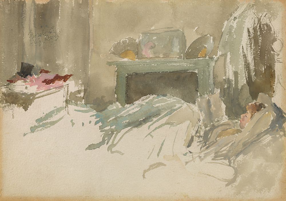 Resting in Bed 1883 art print by James McNeill Whistler for $57.95 CAD