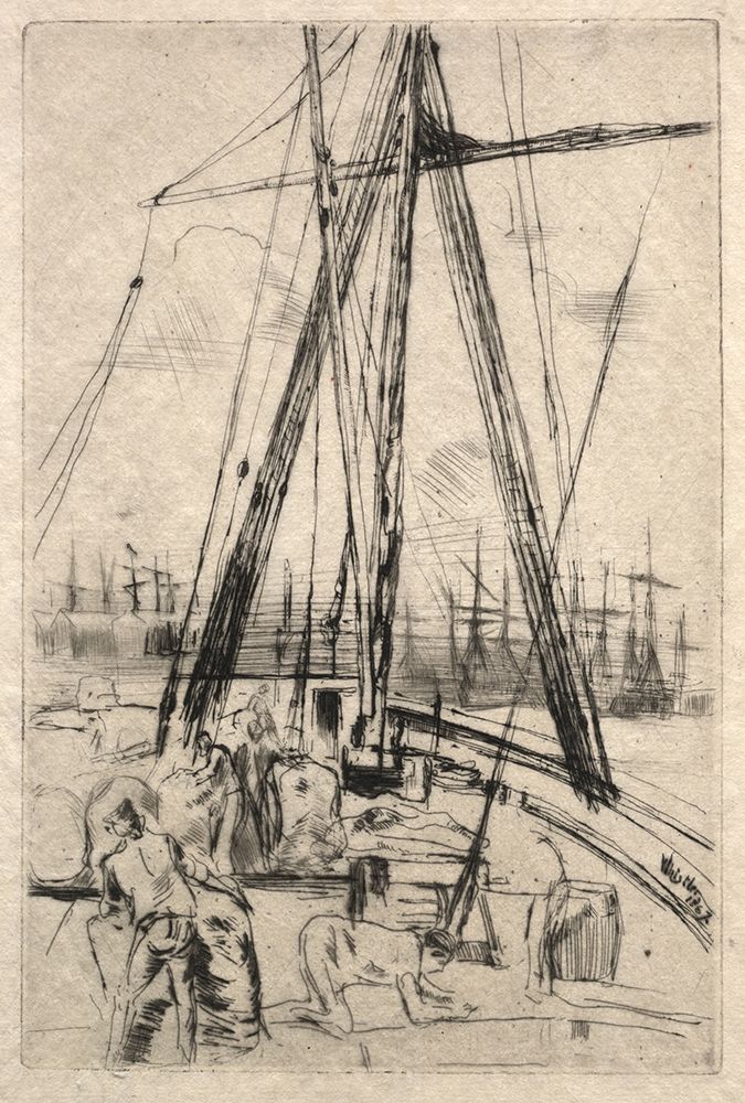 Shipping at Liverpool 1867 art print by James McNeill Whistler for $57.95 CAD