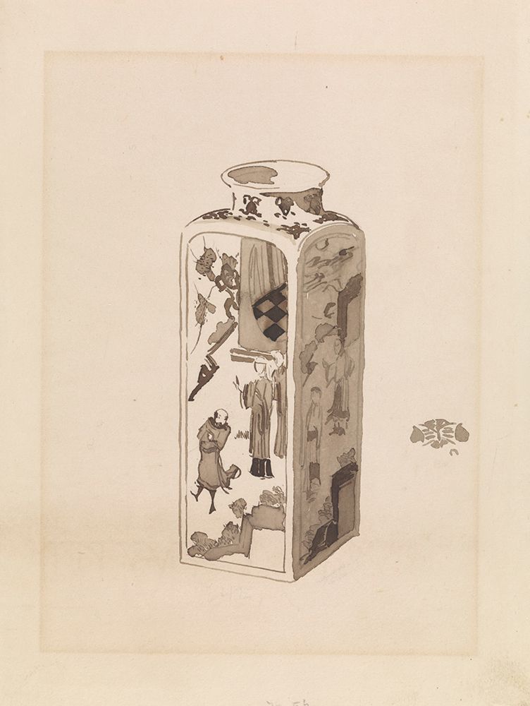 Square canister with expanding neck 1878 art print by James McNeill Whistler for $57.95 CAD