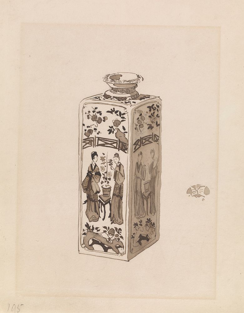 Square Canister with Long Neck 1878 art print by James McNeill Whistler for $57.95 CAD