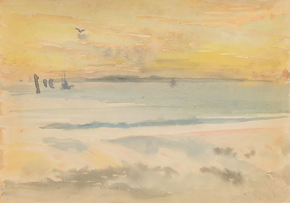 St. Ives, Sunset 1883 art print by James McNeill Whistler for $57.95 CAD