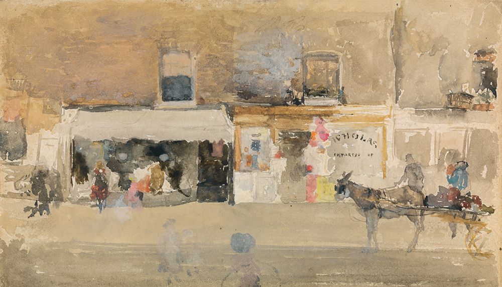 Street Scene in Chelsea ca 1888 art print by James McNeill Whistler for $57.95 CAD