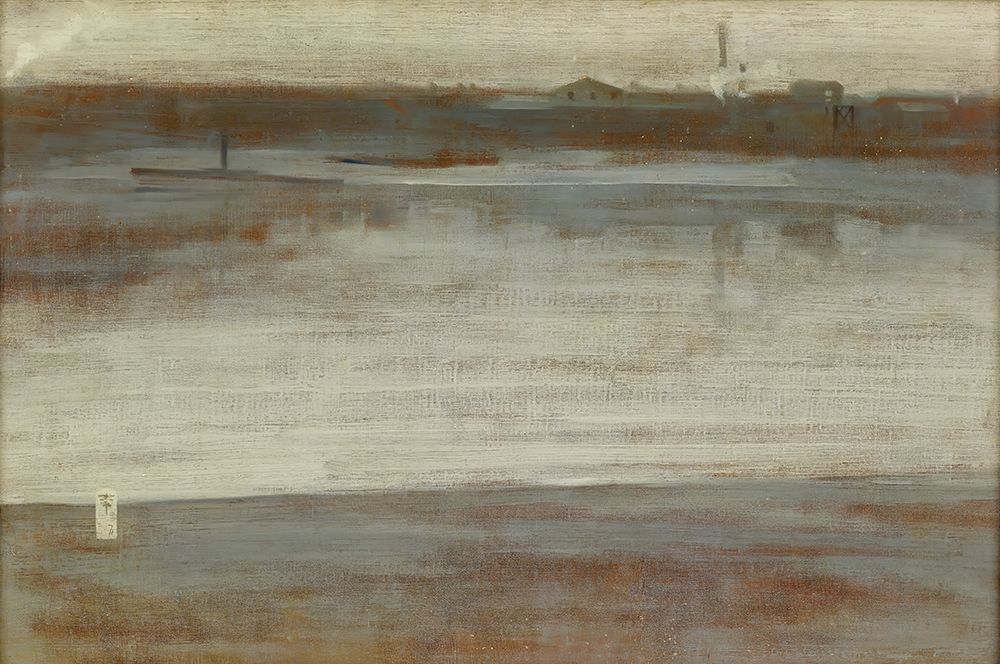 Symphony in Grey, Early Morning, Thames 1871 art print by James McNeill Whistler for $57.95 CAD