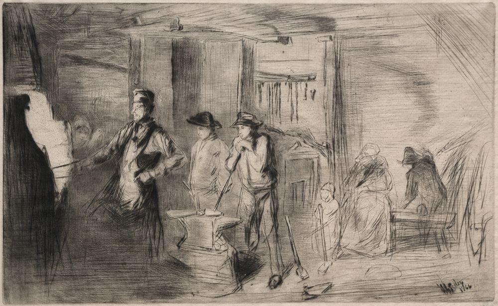 The Forge 1866 art print by James McNeill Whistler for $57.95 CAD