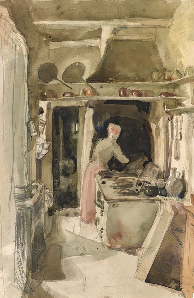 The Kitchen 1858 art print by James McNeill Whistler for $57.95 CAD