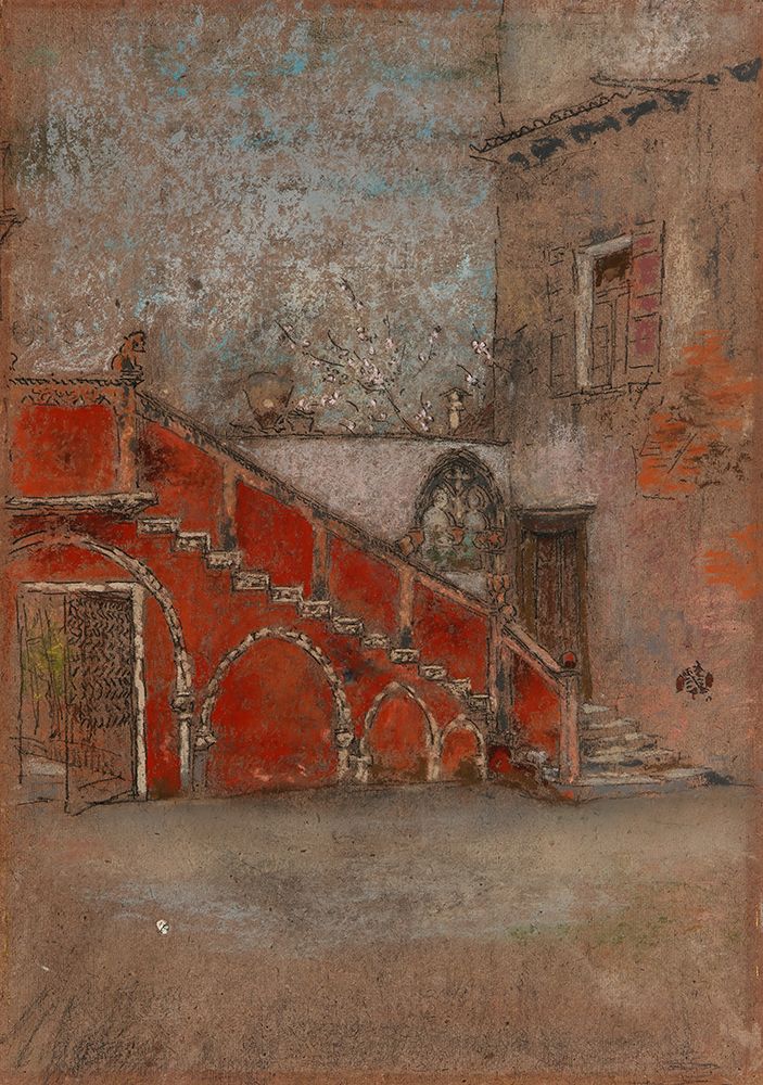 The Staircase, Note in Red 1880 art print by James McNeill Whistler for $57.95 CAD