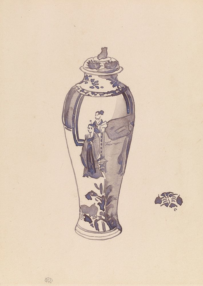 Vase with Slightly Bulging Body 1876 art print by James McNeill Whistler for $57.95 CAD