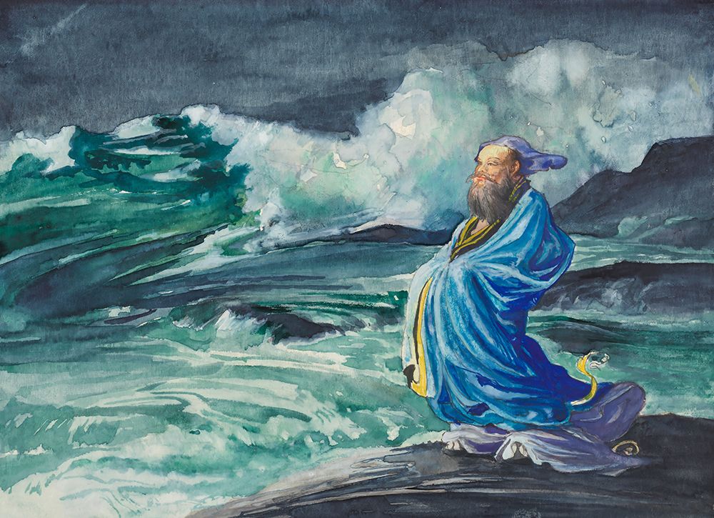 A Rishi Stirring Up a Storm 1897 art print by John La Farge for $57.95 CAD