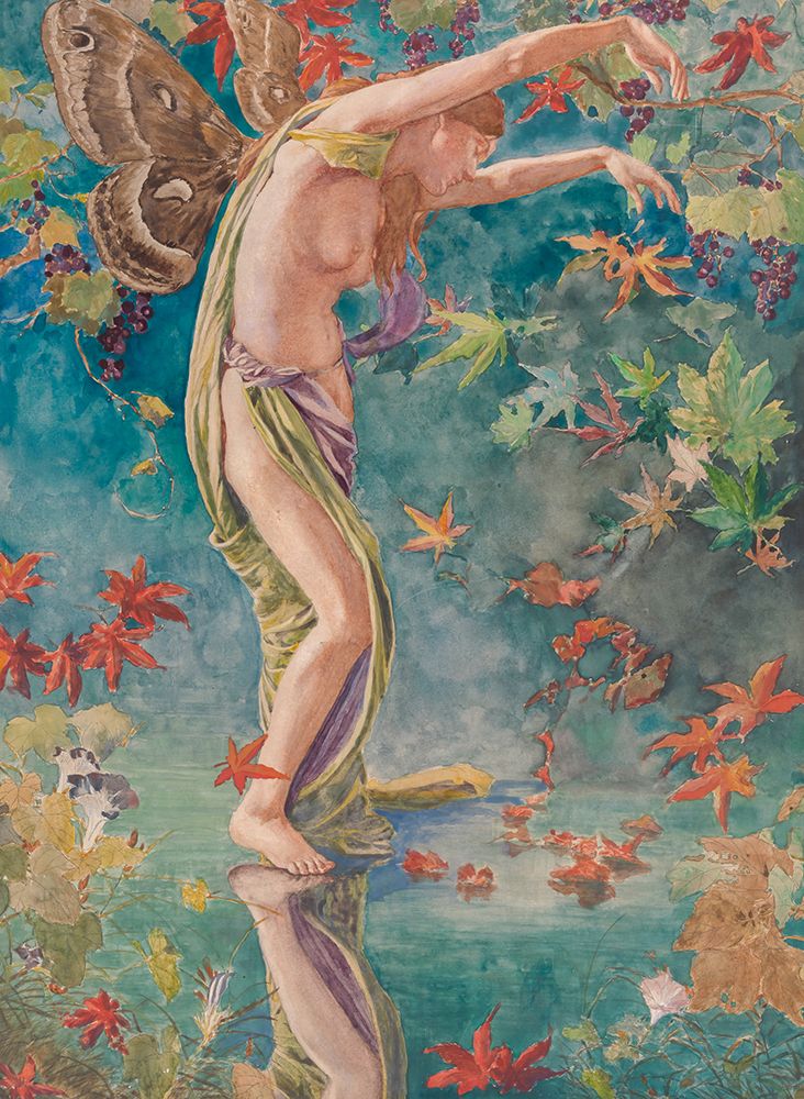 Autumn Scattering Leaves ca 1900 art print by John La Farge for $57.95 CAD