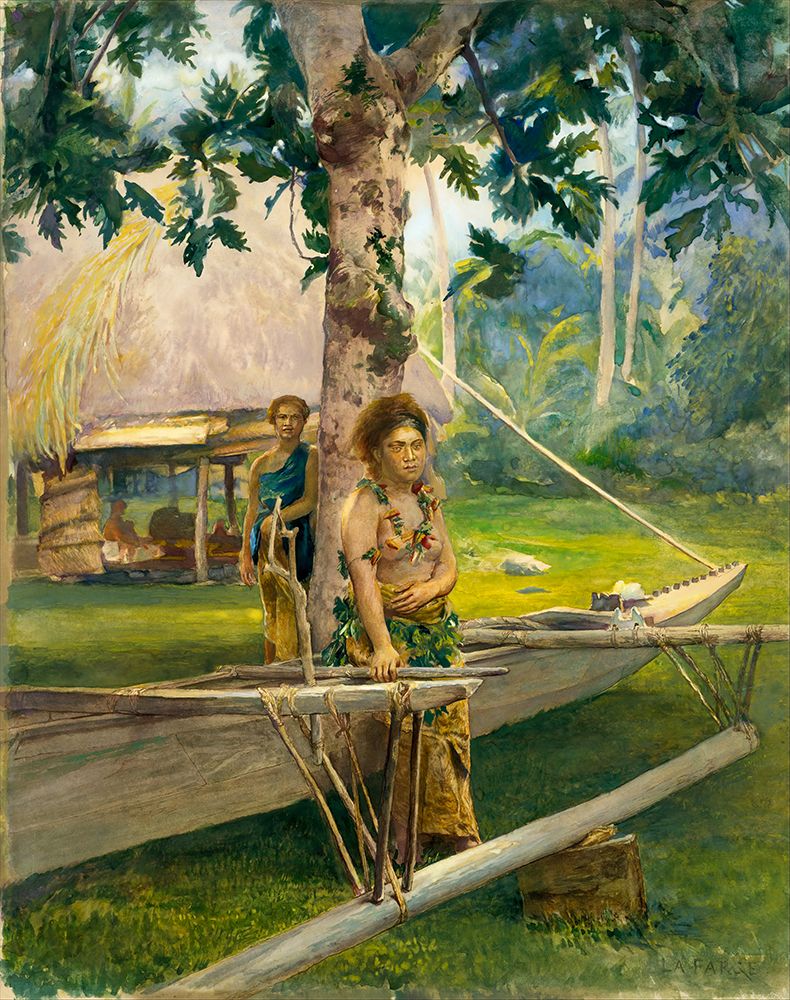 Portrait of Faase, the Taupo, or Official Virgin, of Fagaloa Bay, and Her Duenna, Samoa 1891 art print by John La Farge for $57.95 CAD