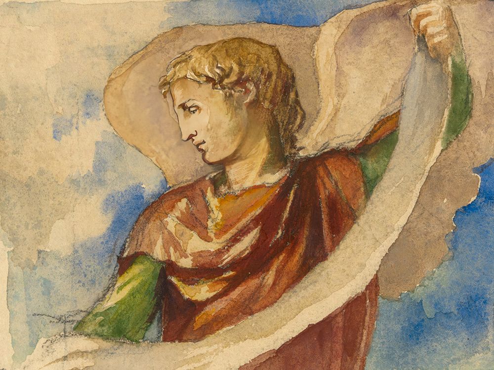 Study for Angel in Decoration of Tower, Trinity Church, Boston ca 1876 art print by John La Farge for $57.95 CAD