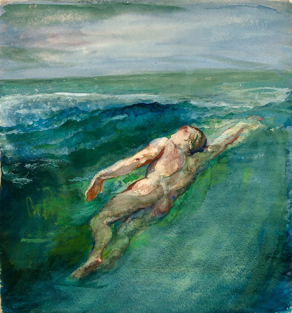 Swimmer 1866 art print by John La Farge for $57.95 CAD