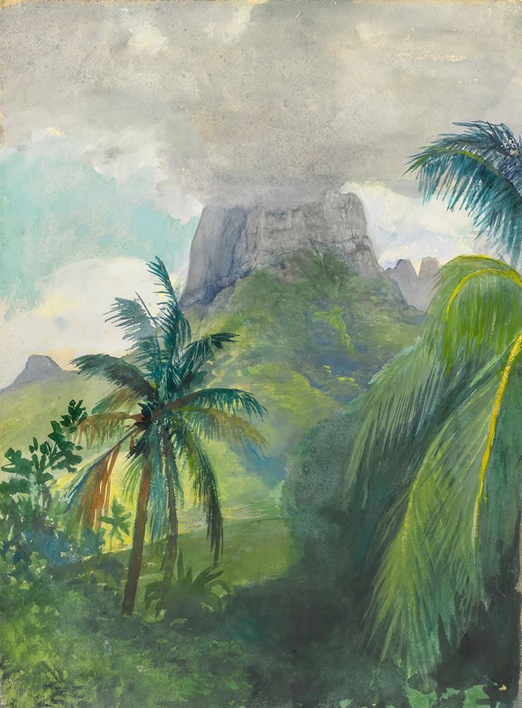 The Peak of Maua Roa. Noon. Island of Moorea. Society Islands. Uponohu 1891 art print by John La Farge for $57.95 CAD
