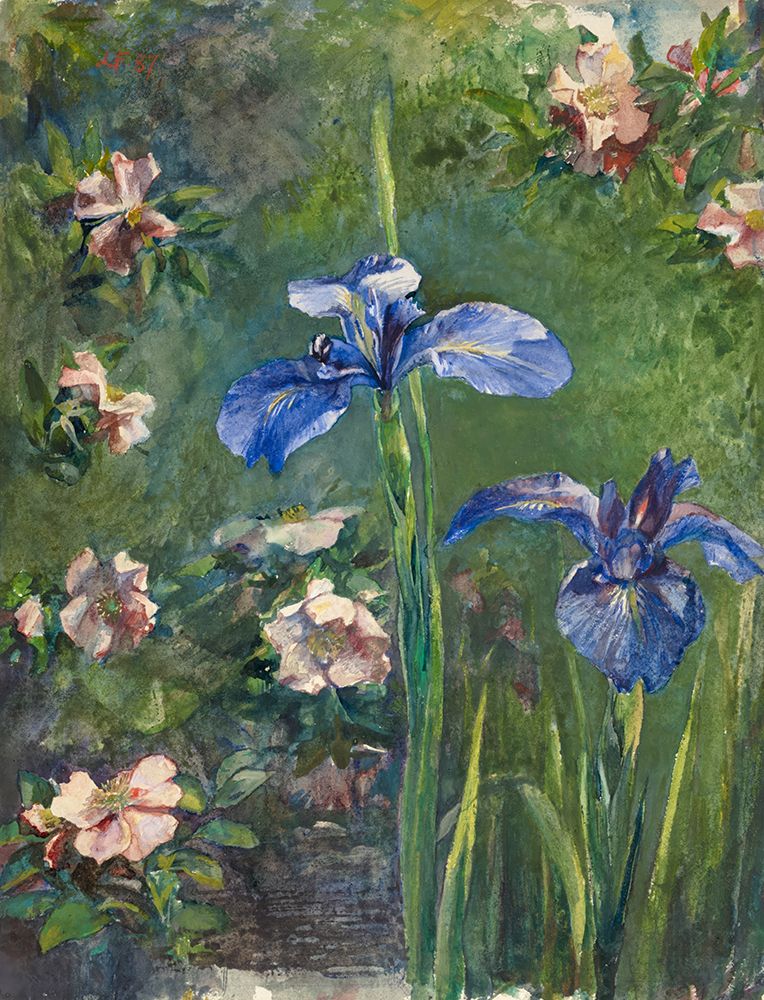 Wild Roses and Irises 1887 art print by John La Farge for $57.95 CAD