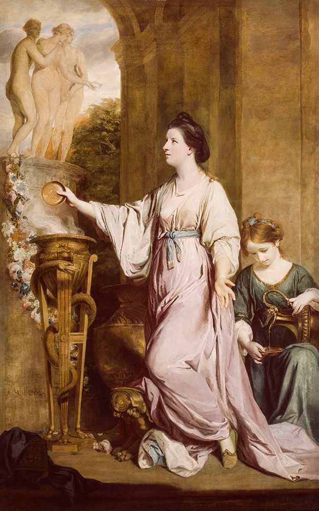 Lady Sarah Bunbury Sacrificing to the Graces 1763 art print by Joshua Reynolds for $57.95 CAD