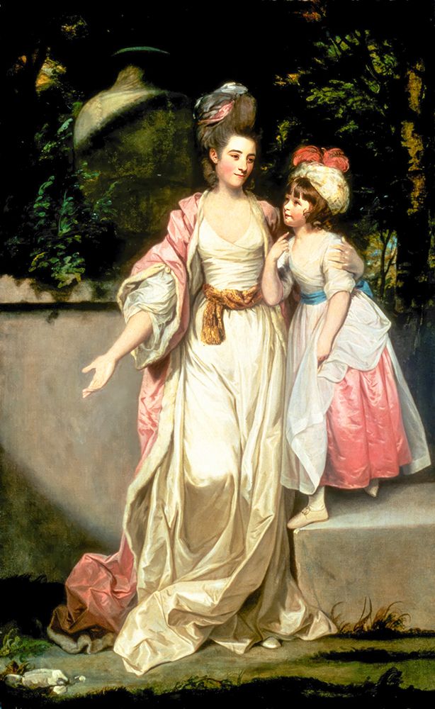 Portrait of Mrs Jelf Powis and her Daughter 1777 art print by Joshua Reynolds for $57.95 CAD