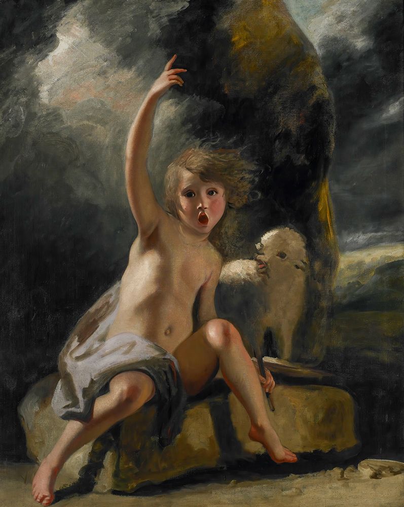 The Child Baptist in the Wilderness ca 1776 art print by Joshua Reynolds for $57.95 CAD