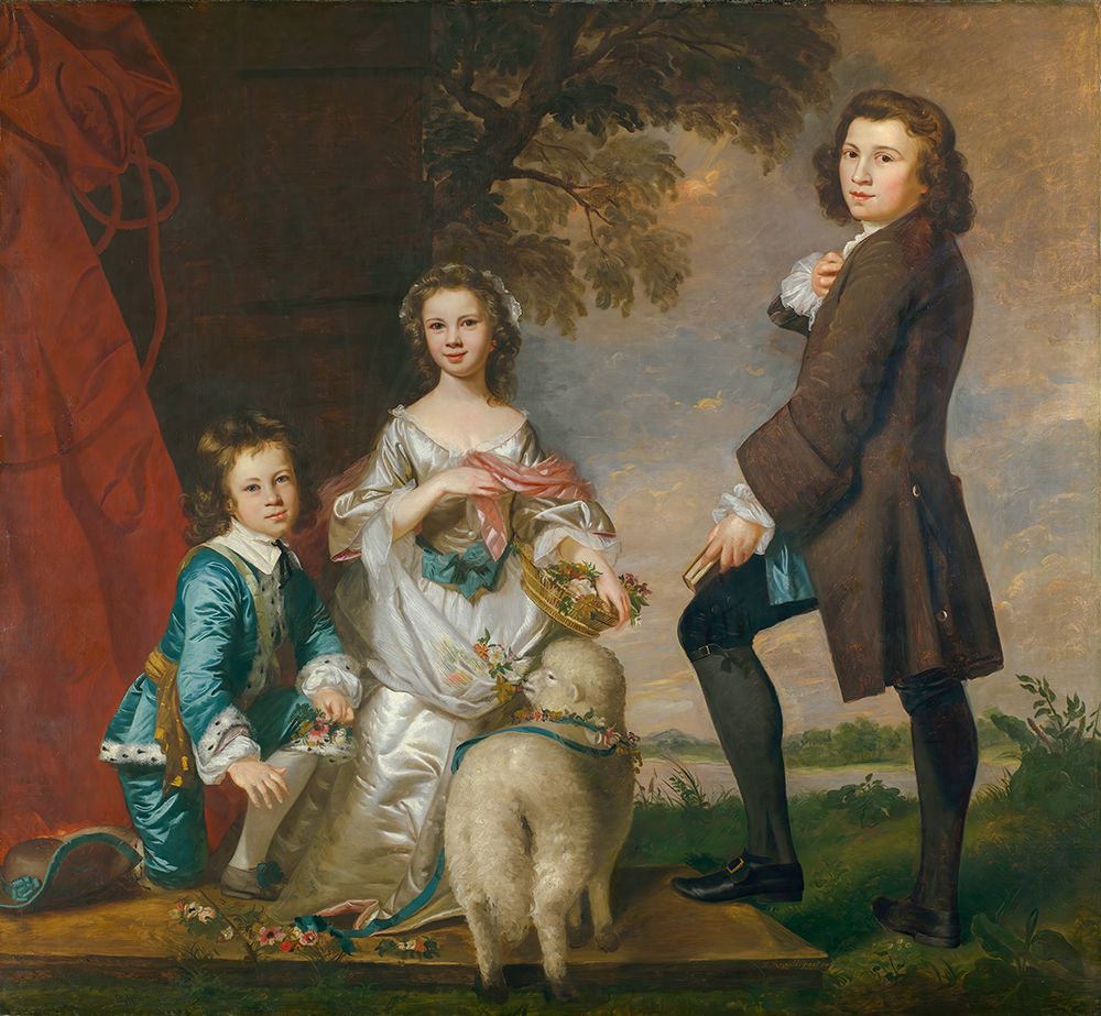 Thomas and Martha Neate with His Tutor, Thomas Needham 1748 art print by Joshua Reynolds for $57.95 CAD