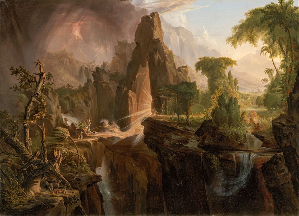 Expulsion from the Garden of Eden 1828 art print by Thomas Cole for $57.95 CAD