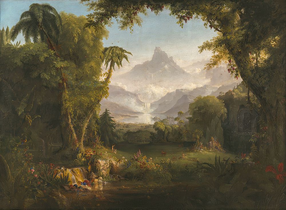The Garden of Eden 1828 art print by Thomas Cole for $57.95 CAD