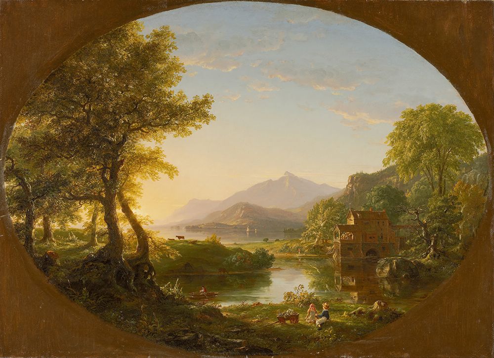 The Mill, Sunset art print by Thomas Cole for $57.95 CAD