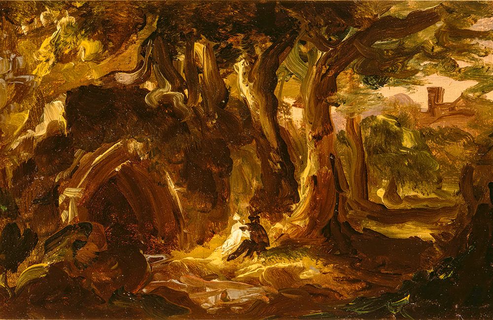 Wooded Landscape with Figures 1837 art print by Thomas Cole for $57.95 CAD