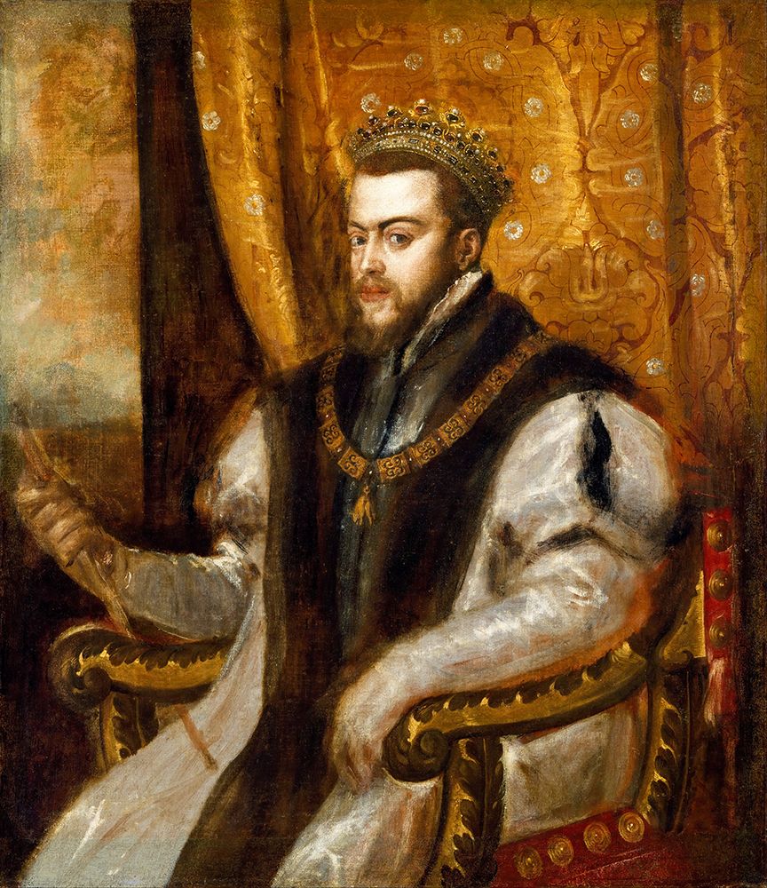 King Philip II of Spain ca 1545 art print by Titian for $57.95 CAD