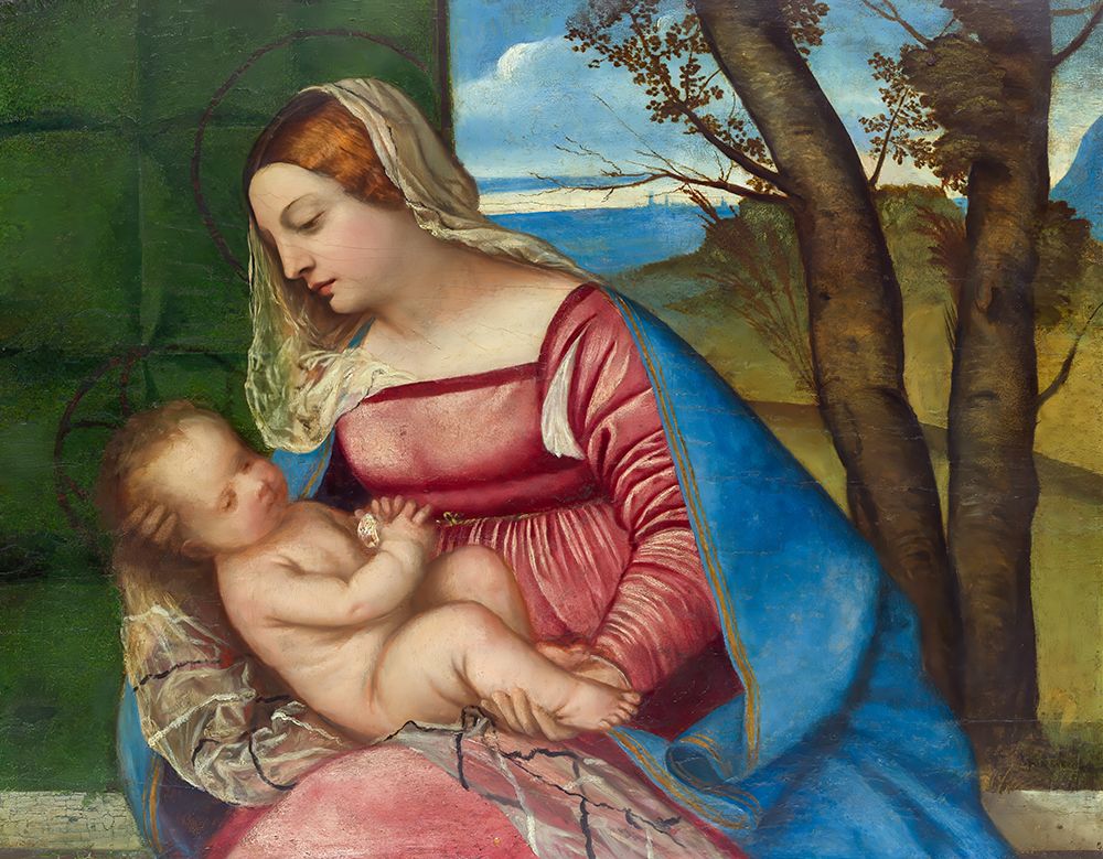 Madonna and Child ca 1508 art print by Titian for $57.95 CAD