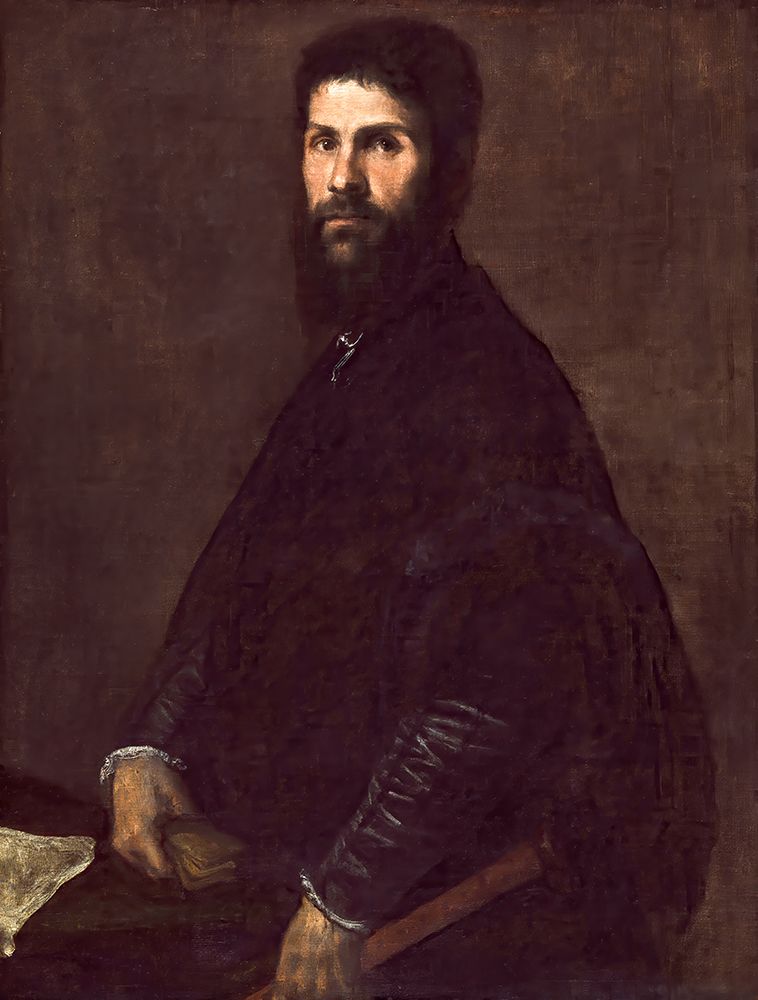 Man Holding a Flute ca 1560 art print by Titian for $57.95 CAD