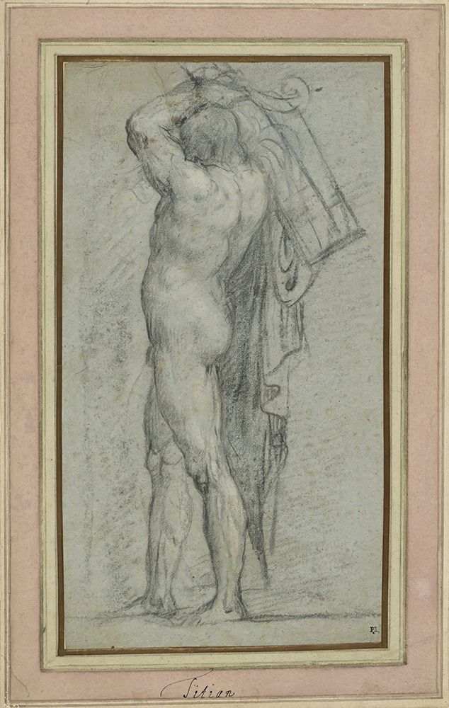 Nude Man Carrying a Rudder on His Shoulder ca 1555 art print by Titian for $57.95 CAD