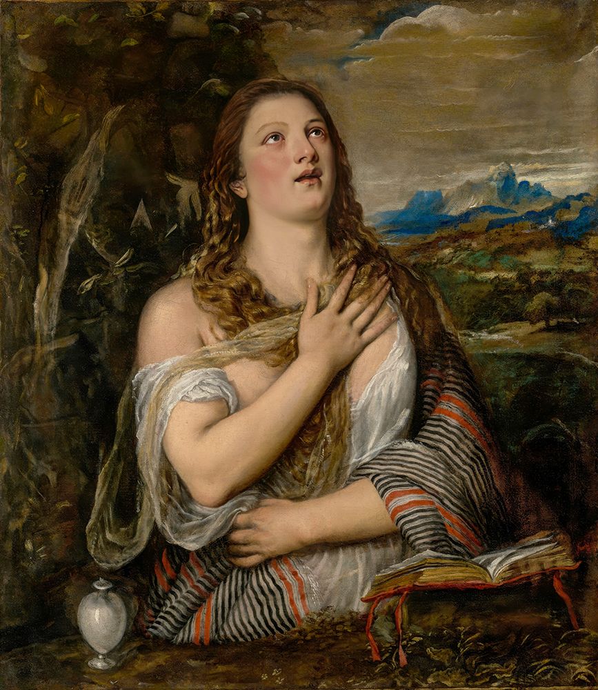 Penitent Magdalene 1550 art print by Titian for $57.95 CAD