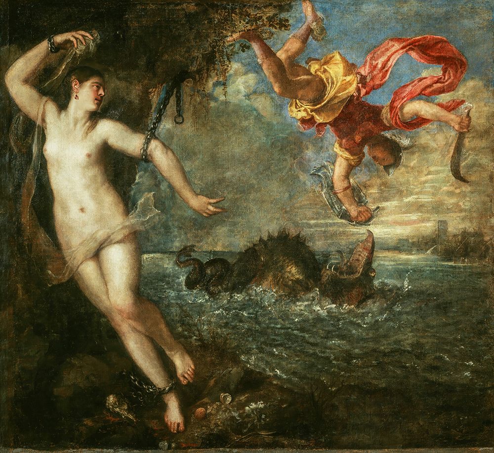 Perseus and Andromeda ca 1554 art print by Titian for $57.95 CAD