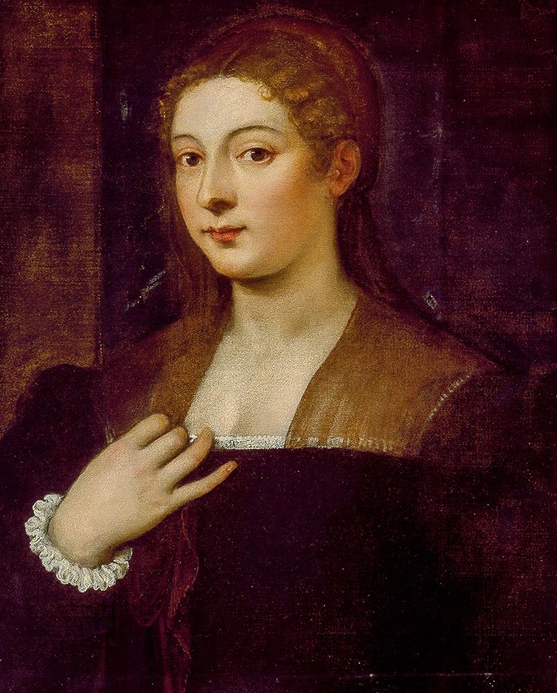 Portrait of a Lady ca 1530 art print by Titian for $57.95 CAD