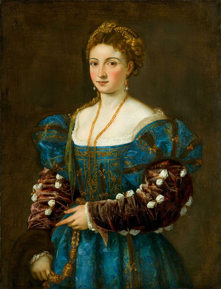 Portrait of a Lady, La Bella ca 1536 art print by Titian for $57.95 CAD