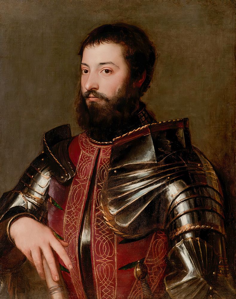 Portrait of a Man in Armor ca 1530 art print by Titian for $57.95 CAD