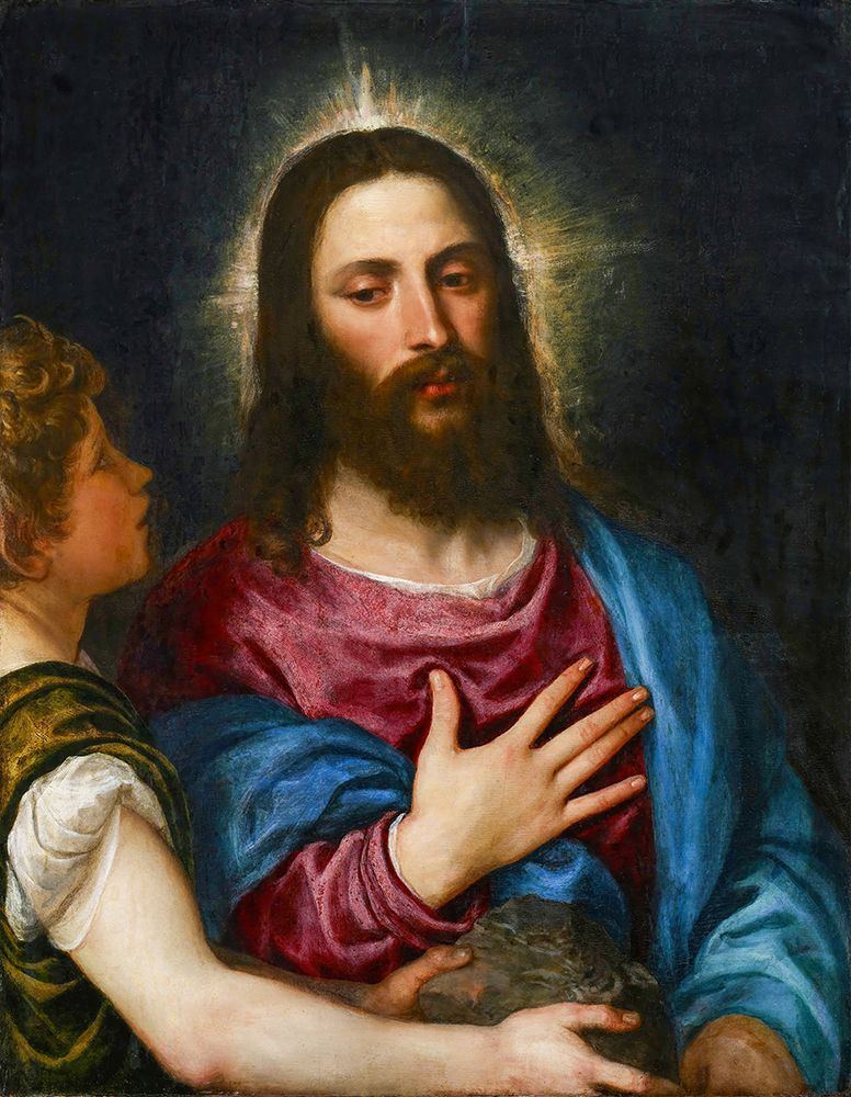 The Temptation of Christ ca 1520 art print by Titian for $57.95 CAD