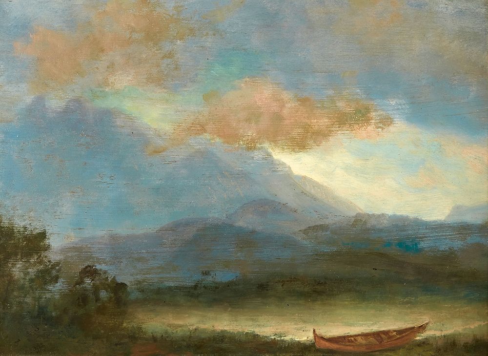Indian Canoe at Lakeside art print by Albert Bierstadt for $57.95 CAD