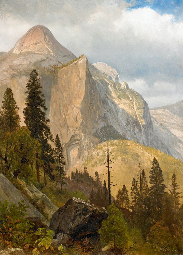 North Dome, Yosemite Valley 1889 art print by Albert Bierstadt for $57.95 CAD
