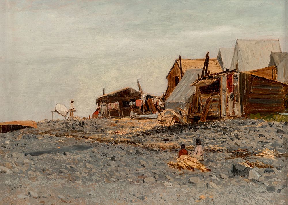 Salmon Fishery Village art print by Albert Bierstadt for $57.95 CAD