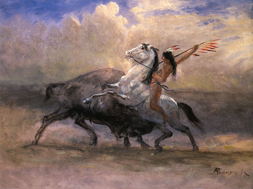 Sketch for The Last of the Buffalo ca 1888 art print by Albert Bierstadt for $57.95 CAD
