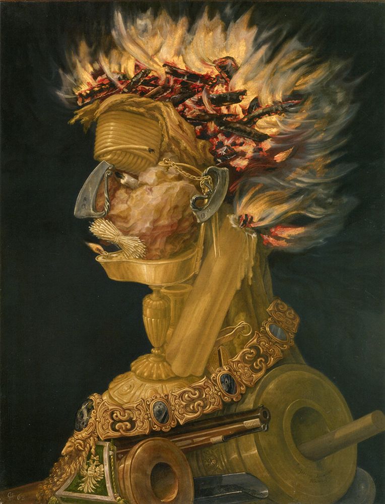 Fire 1566 art print by Giuseppe Arcimboldo for $57.95 CAD
