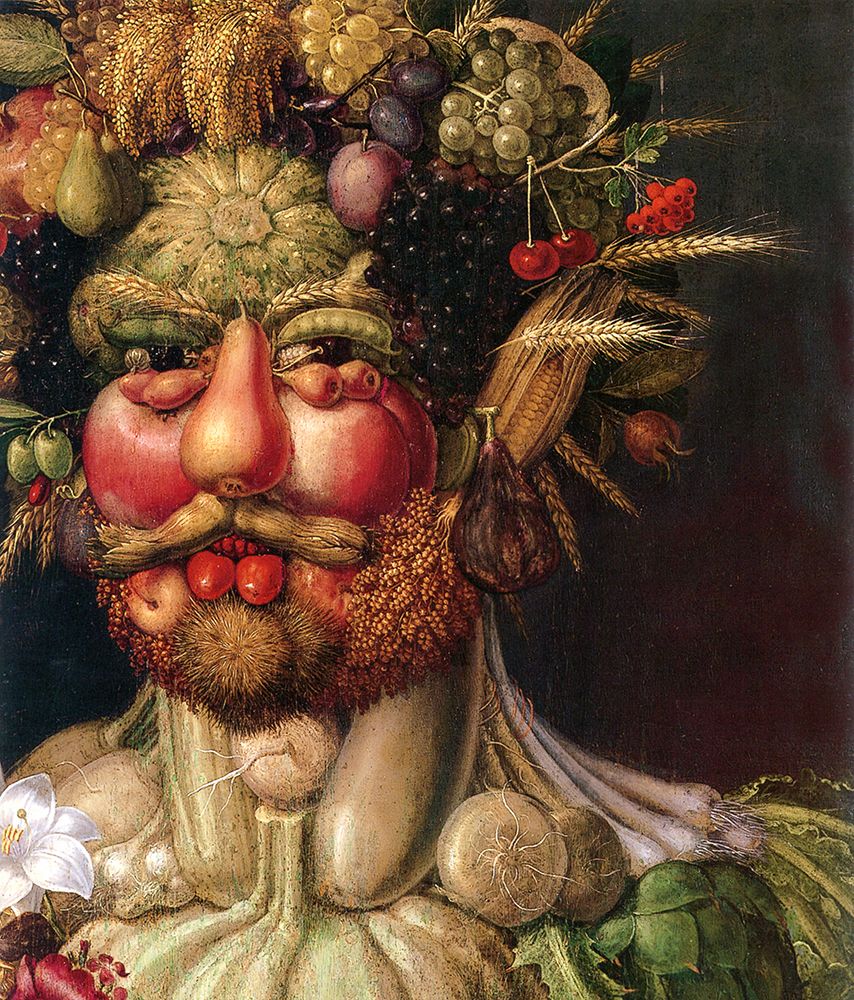 Vertumnus, the god of the seasons detail 1591 art print by Giuseppe Arcimboldo for $57.95 CAD
