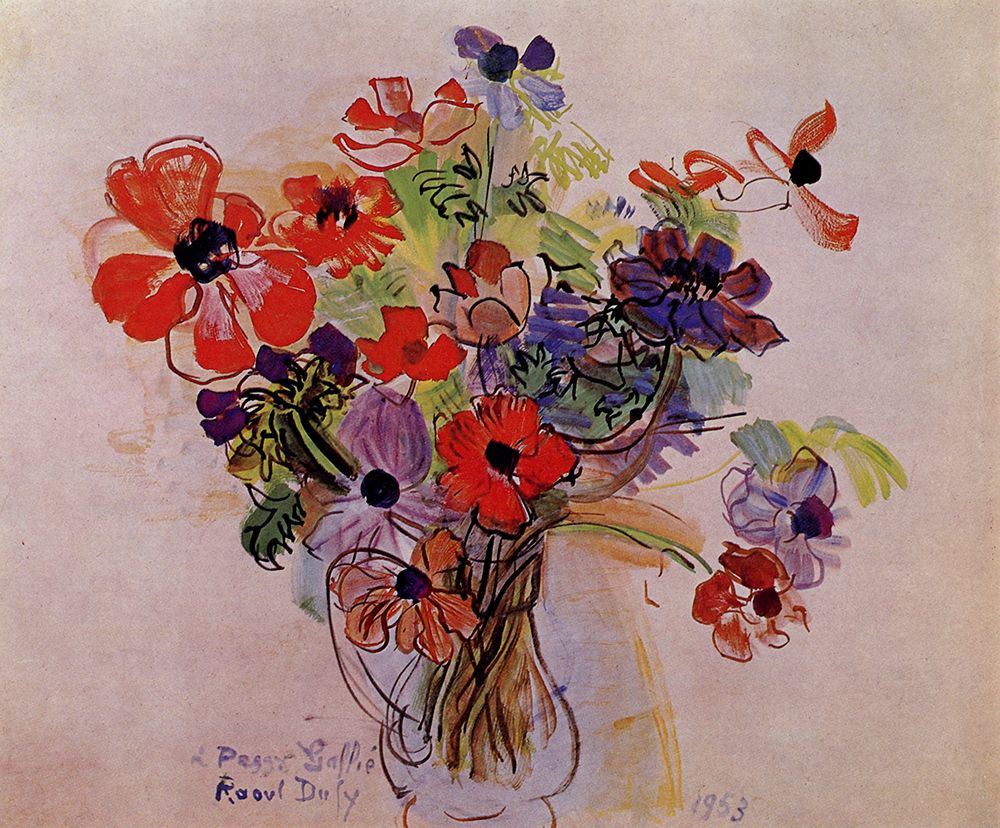 Anemones 1953 art print by Raoul Dufy for $57.95 CAD