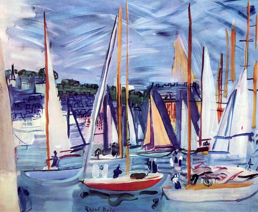 Basin of Deauville 1935 art print by Raoul Dufy for $57.95 CAD