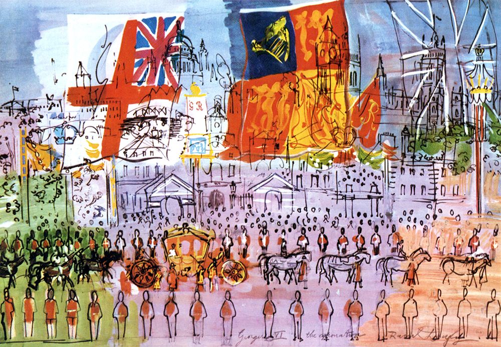 Coronation of King George VI 1937 art print by Raoul Dufy for $57.95 CAD