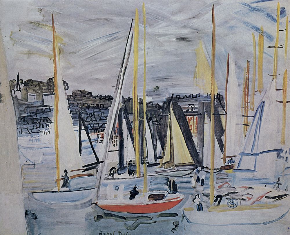 Harbour at Deaville 1935 art print by Raoul Dufy for $57.95 CAD