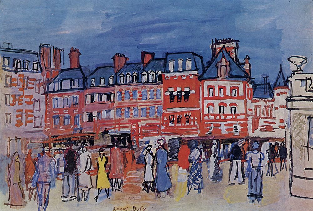 Houses at Trouville 1933 art print by Raoul Dufy for $57.95 CAD