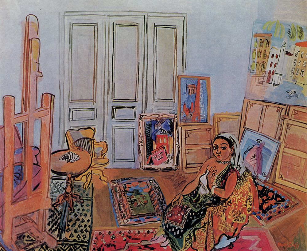 Indian Model in the Studio in LImpasse Guelma 1928 art print by Raoul Dufy for $57.95 CAD
